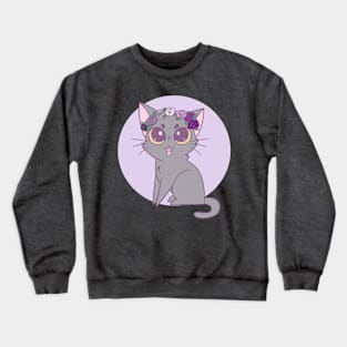 Subtle Ace Pride Cat Crewneck Sweatshirt